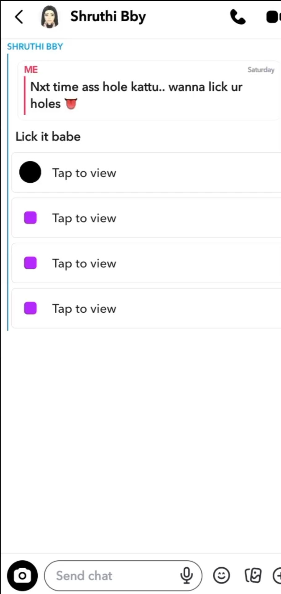 Tamil girl in snapchat