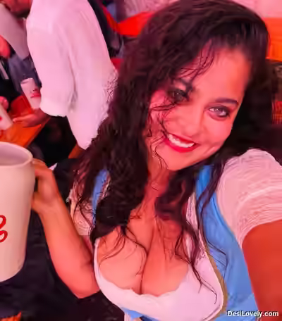 Salma Kneads Her Tanker Boobs