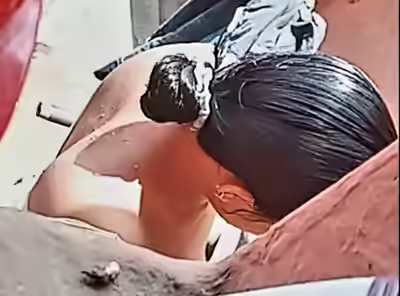 Cousin Sister Spy Bathing Scene