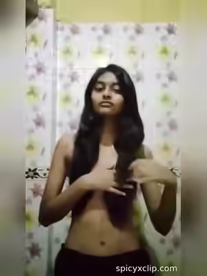 Cute Bengali GirlPresses Boobs