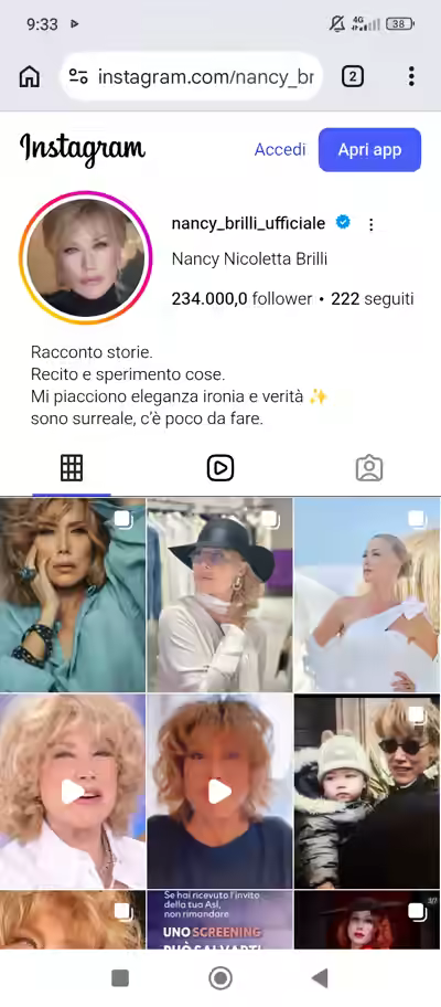 Nancy Brilli 2026 International Media Star