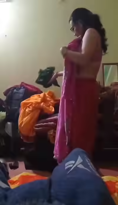 Bigboob Sexy Milf Changes In Front Of Son