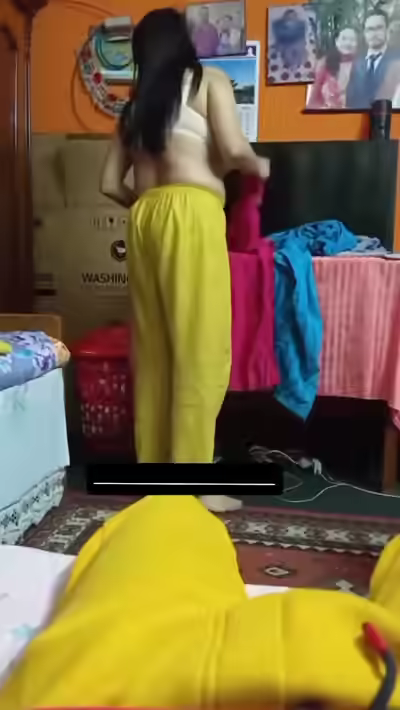 Bigboob Sexy Milf Changes In Front Of Son