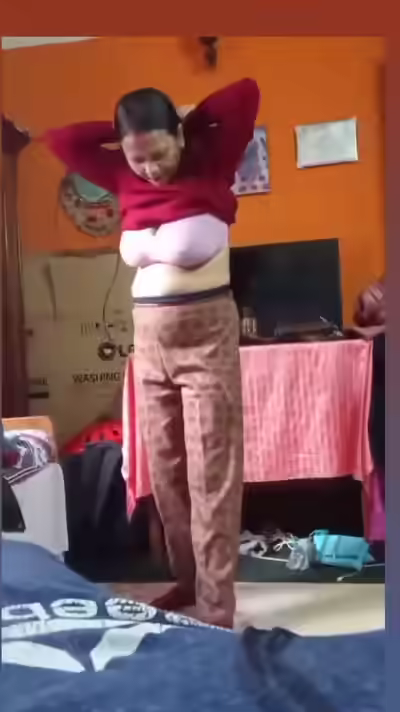 Bigboob Sexy Milf Changes In Front Of Son