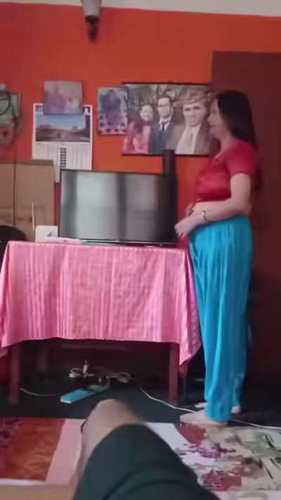 Bigboob Sexy Milf Changes In Front Of Son