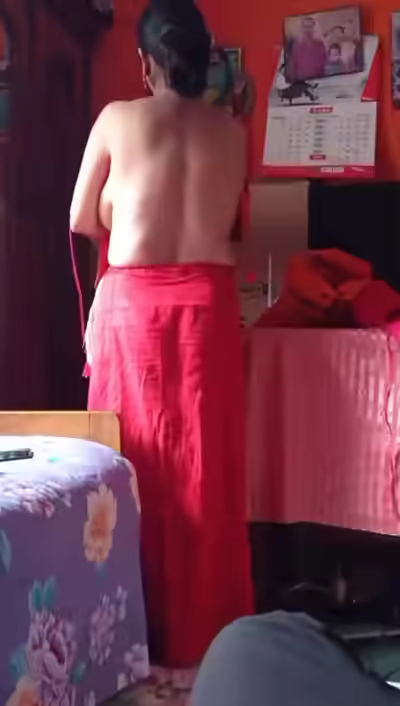 Bigboob Sexy Milf Changes In Front Of Son