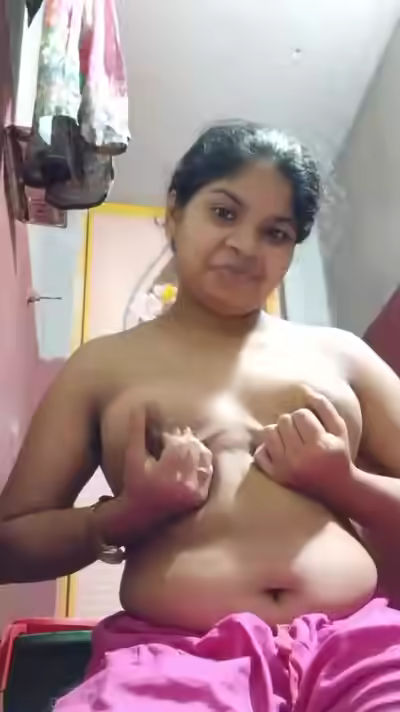 Chubby Gf Squeezing Boobs and Nipples