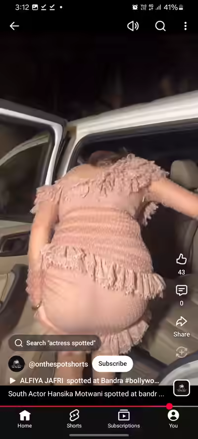 Hansika Motwani Actress in Nude Ass Shot