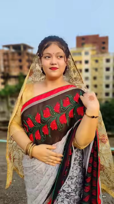 Bengali Girl Teasing Boobs Pressing