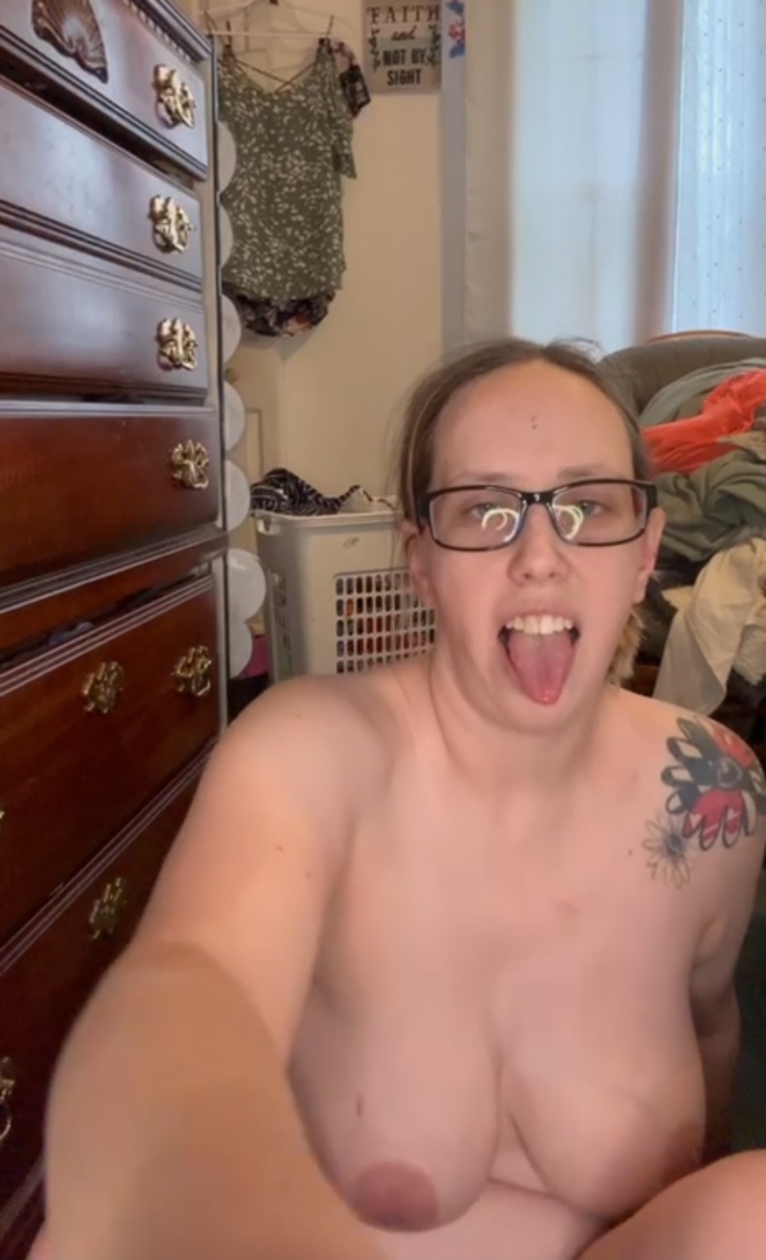 Ass, pussy, tits and face.  Your wife and/or girlfriend is fully exposed ...