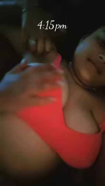 Chubby Wife Licking Huge Boobs