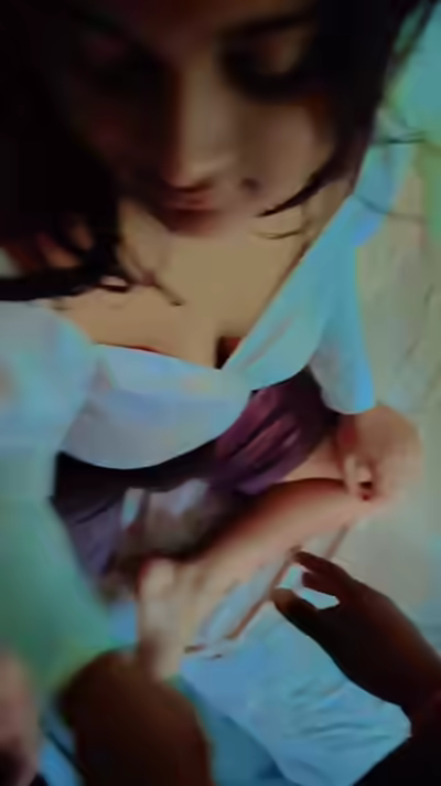 Chubby Wife Licking Huge Boobs