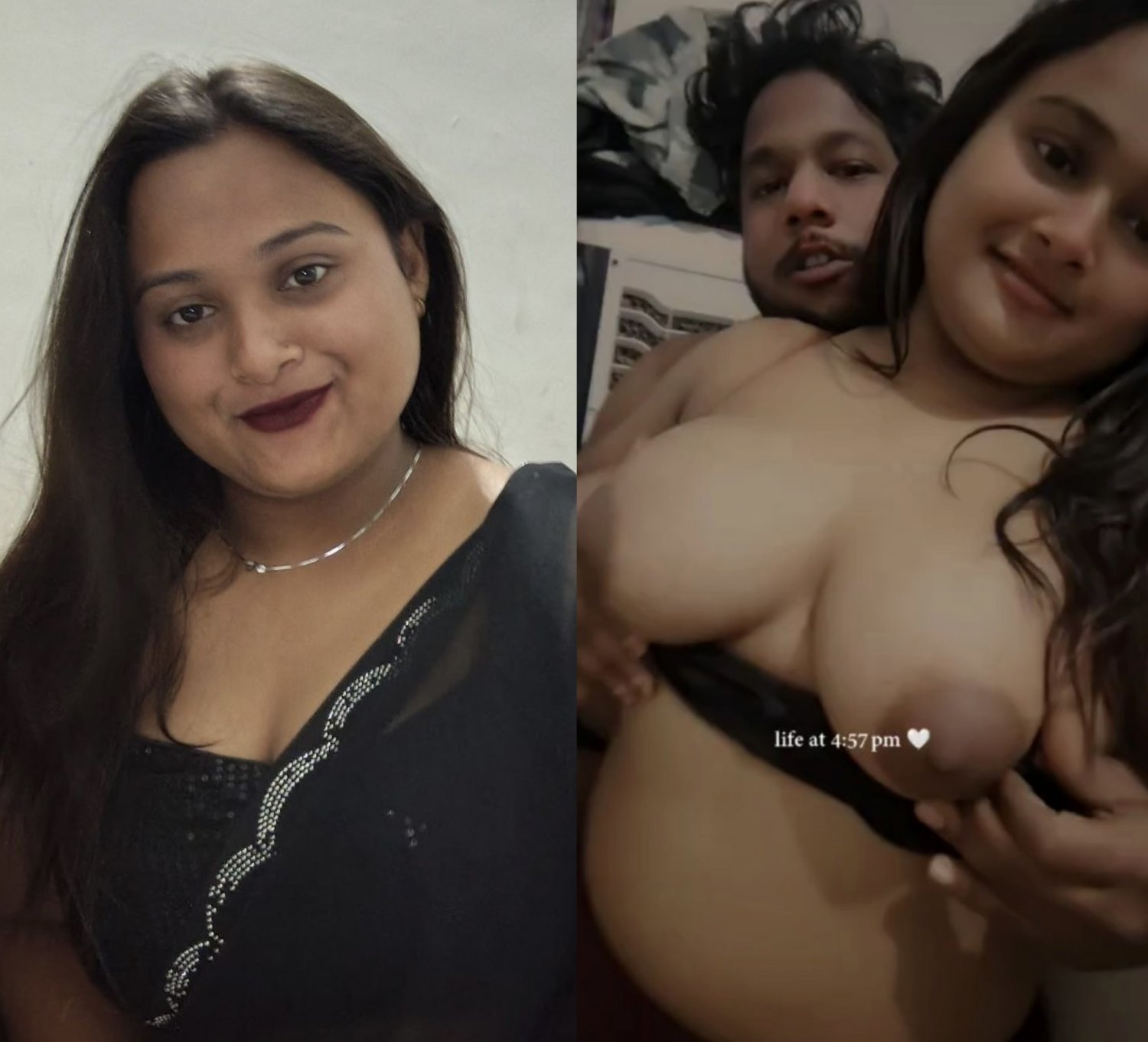 Desi Indian Hot chubby wife Couple Removing her saree blouse licking huge boobs romance in private room sucking big boobs