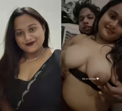 Chubby Wife Licking Huge Boobs