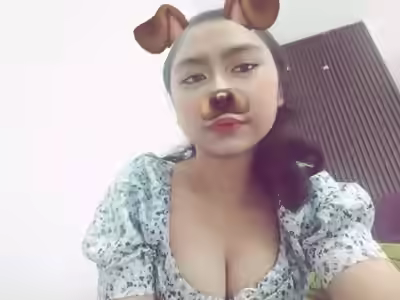 Cute Girl Fingers During Video Call