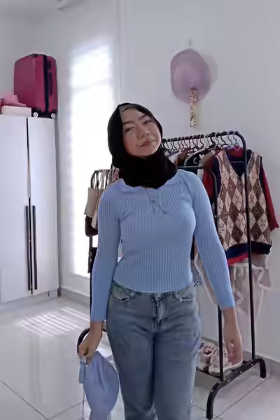 Cute Girl Fingers During Video Call