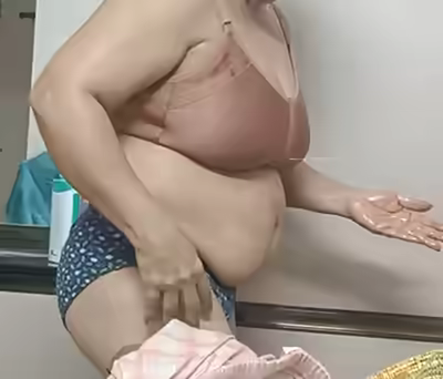 Oiling in Panties and Bra